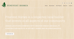 Desktop Screenshot of pinevesthomes.com