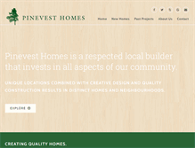 Tablet Screenshot of pinevesthomes.com